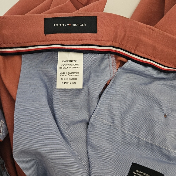 NWT Tommy Hilfinger Red Men's Modern-Fit Tb Flex Stretch Pants Size 40W X 30L - Picture 11 of 13